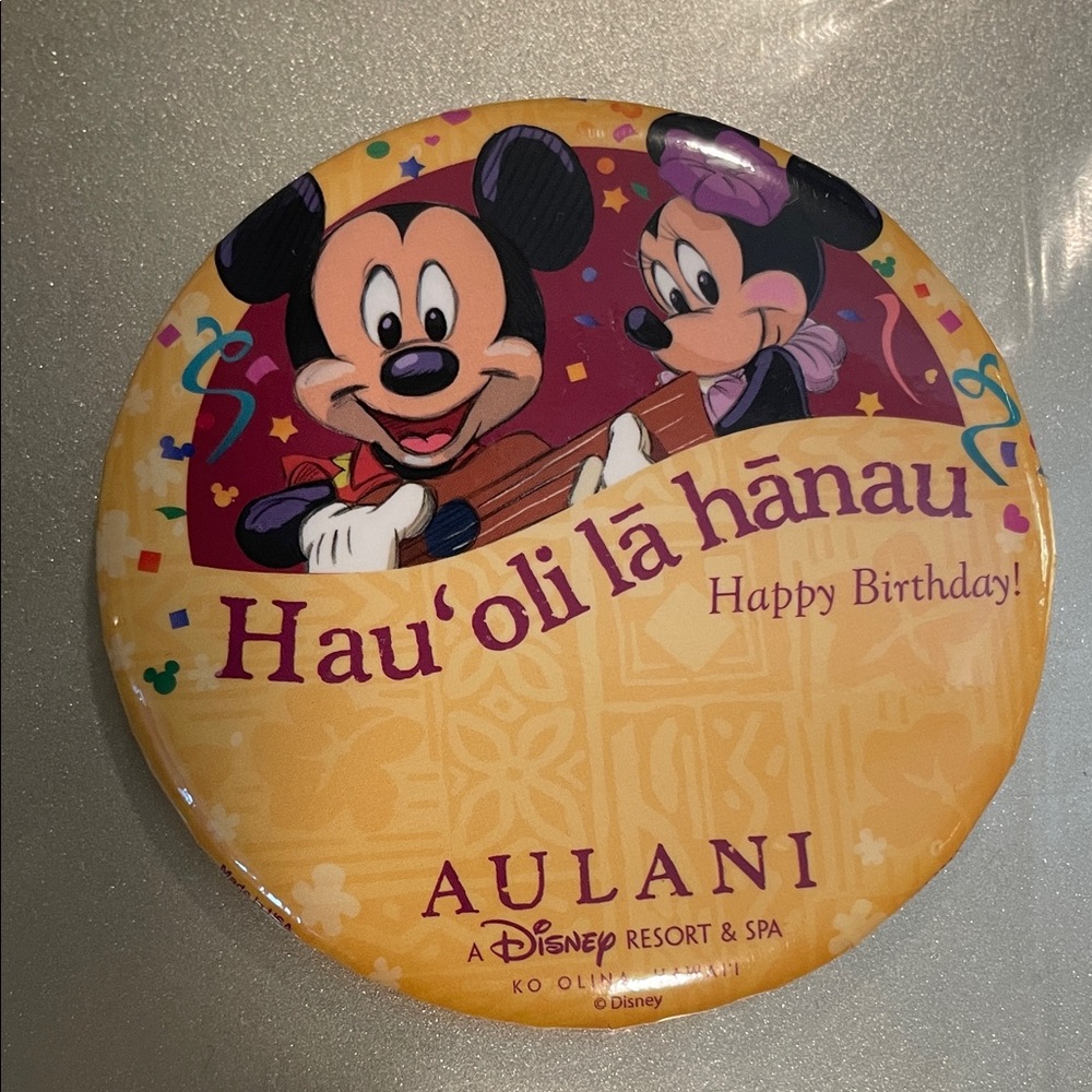 Disney Aulani Birthday Party Button -Bring the Magic home